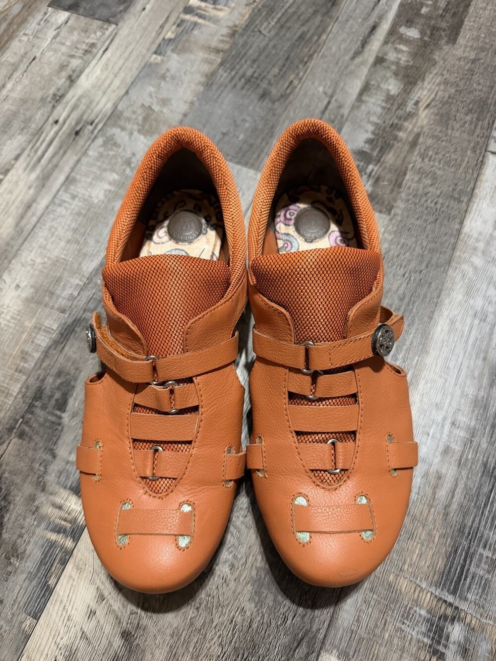 M by Morenatom "M Style" Leather Comfort Walking Shoes - Cognac Tan - Size 8B